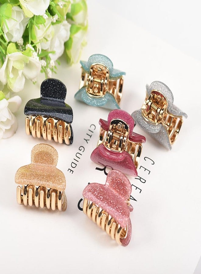 Xiwstar 6pcs Mini No-Slip Grip Jaw Hair Clips Acrylic Hair Claws Pins Clamps for Girls and Women - Image 2