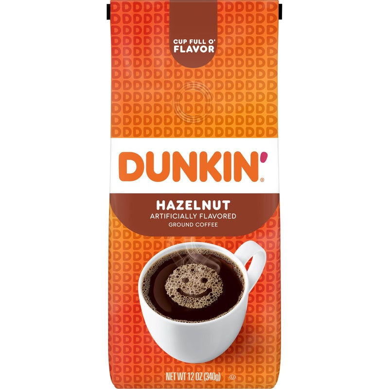 Dunkin' Hazelnut Flavored Ground Coffee, 12 Ounce (Pack of 1) - Image 1