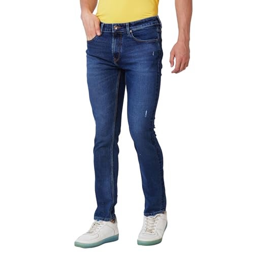 Spykar Mid Rise Regular Fit Blue Jeans for Men (Size: 30)-MDRO1BD012_Dark Blue - Image 4