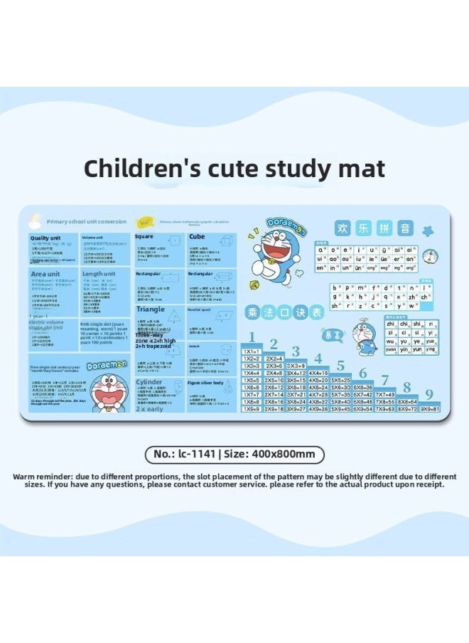 Study Desk Mat Oil-Proof Wash-Free Children's And Students Special Writing Desk Desktop Protection Mat Computer Office Tablecloth-Color:300X800mm-Pattern:Doraemon [anti-fouling, Odorless And Easy To Scrub]  - Image 1