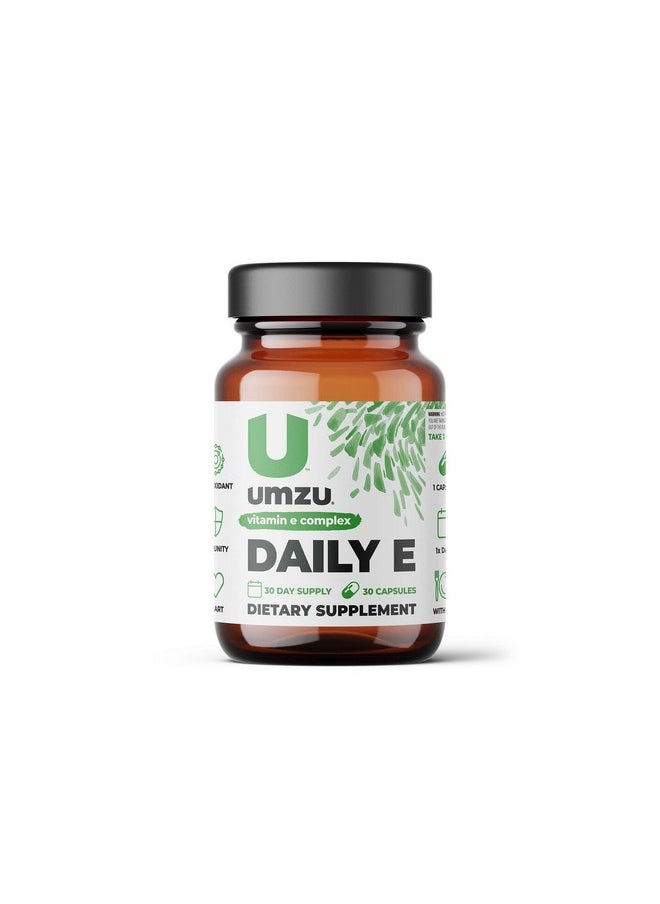 UMZU - Daily E Vitamin E Supplement To Support Healthy Levels Fat Soluble Vitamin E Full Spectrum Vitamin E Complex Bioavailable Forms Of Tocopherol And Tocotrienols (30 Day Supply 30 Capsules) - Image 1