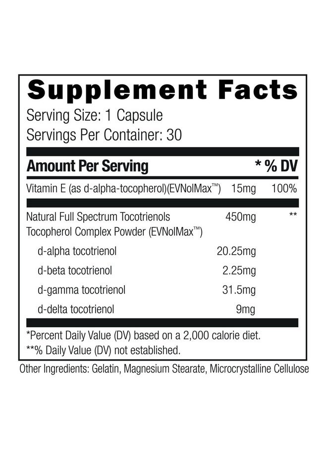 UMZU - Daily E Vitamin E Supplement To Support Healthy Levels Fat Soluble Vitamin E Full Spectrum Vitamin E Complex Bioavailable Forms Of Tocopherol And Tocotrienols (30 Day Supply 30 Capsules) - Image 1