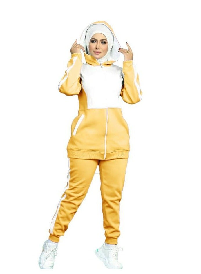 Women's Melton Cotton Sport Tracksuit  - Image 1