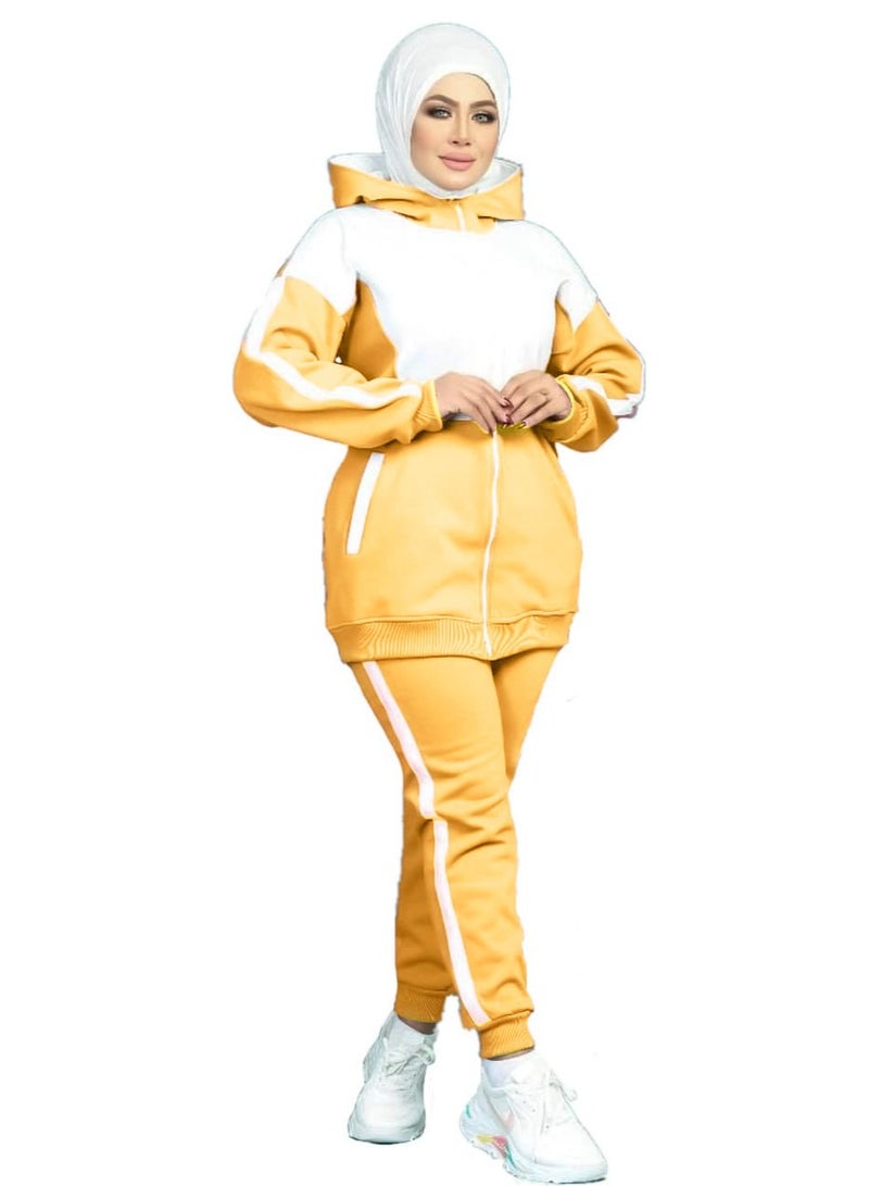 Women's Melton Cotton Sport Tracksuit  - Image 2