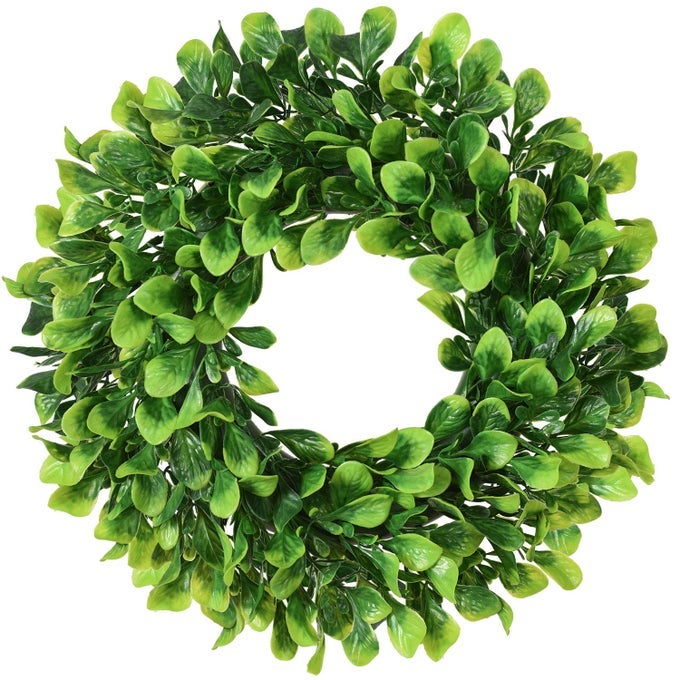 ARTIFICIAL GREEN LEAVES WREATH 11 MINISIZED BOXWOOD WREATH WINDOW WREATH FOR HOME DECORATION