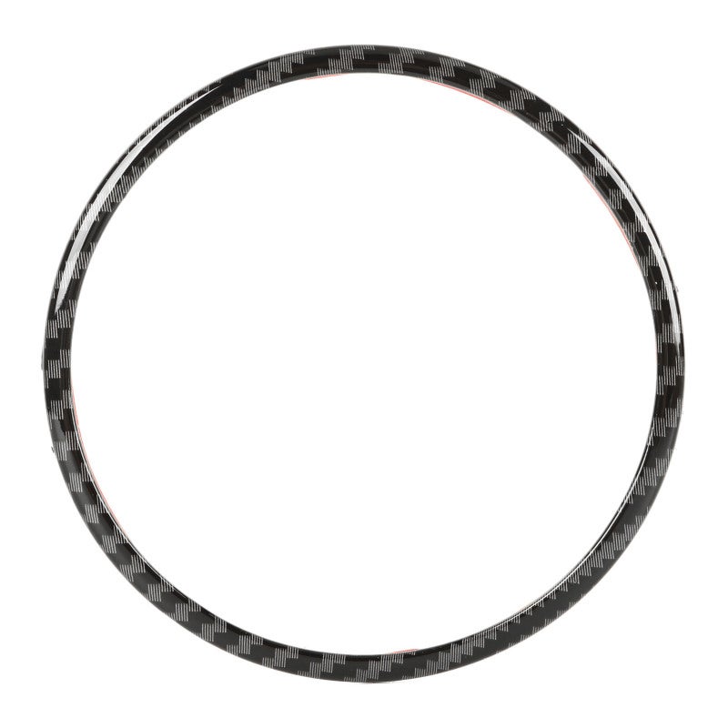 Steering Wheel Emblem Ring: ABS Carbon Fiber Style Trim - Scratch Protection & Easy Install Steering Wheel Trim for Mazda 3 2017-2018, Mazda 6 2016-2021, Mazda CX-3 CX-5 CX-9 Car Interior Upgrade - Image 1