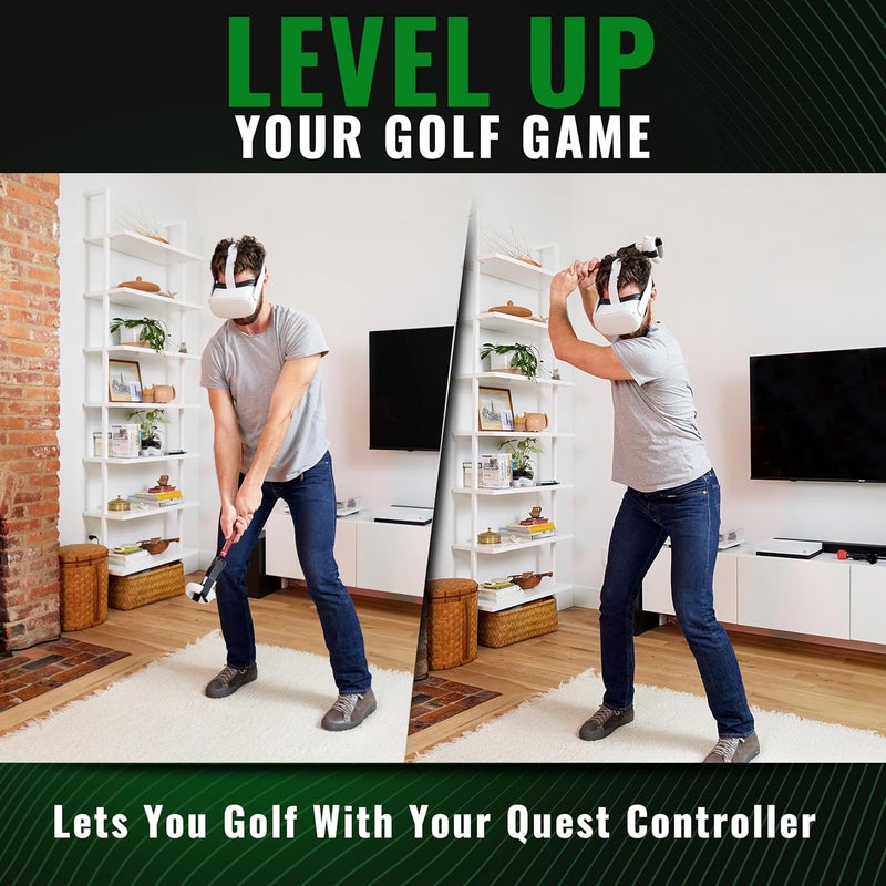 DeadEyeVR - DriVR Golf Club for Quest - Realistic VR Golf Simulator Handle - Weighted VR Golf Club Grip for Enhanced Play (Standard - Q2) - Image 2