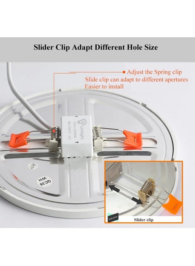 melfi Led Panel Light Adjustable Free Cut Hole Led Round Ceiling Panel Light Working Environment Suitable For For Bedroom Drawing Room Offices Corridor Industrial Plants Warm White 20W - Image 4