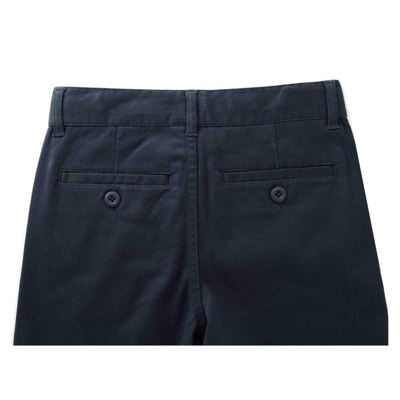 Bienzoe Girls School Uniform Pants: Adjustable Waist Cotton Stretch Regular Size Flat Front Kids Slacks Navy 4 - Image 5