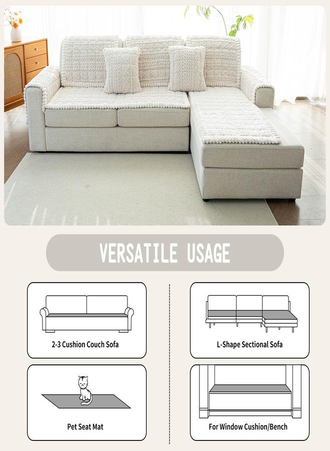 MDSASFD Sofa Cover for Pets(Beige White, 27.6"x 59") - Image 4
