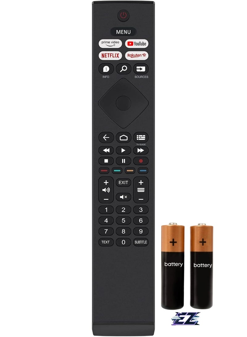 ELTRAZONE Remote Control HR45B GJ02 Replacement for Philips LED 4K UHD TV 50PUS7406 43PUS7406 55PUS7406 65PUS7406 50PUS7406/12 55PUS7406/12 43PUS7406/12 43PUS7406/12 65 740 6/12 with battery - Image 1