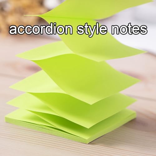 Kozerite (16 Pack) Pop Up Sticky Notes 3x3 in Accordion Stickies Super Sticking Power Memo Pads Bright Colors - Image 4