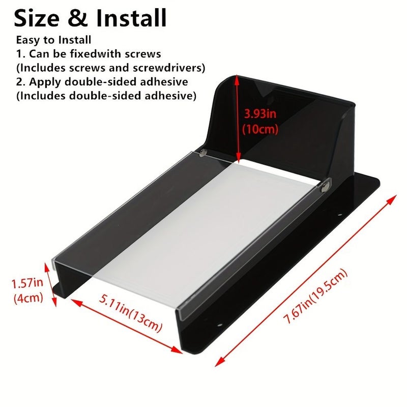 Black Weatherproof Rain Shield for Outdoor Keypads Ring Doorbells 7 67 x 5 11 Inch - Image 3