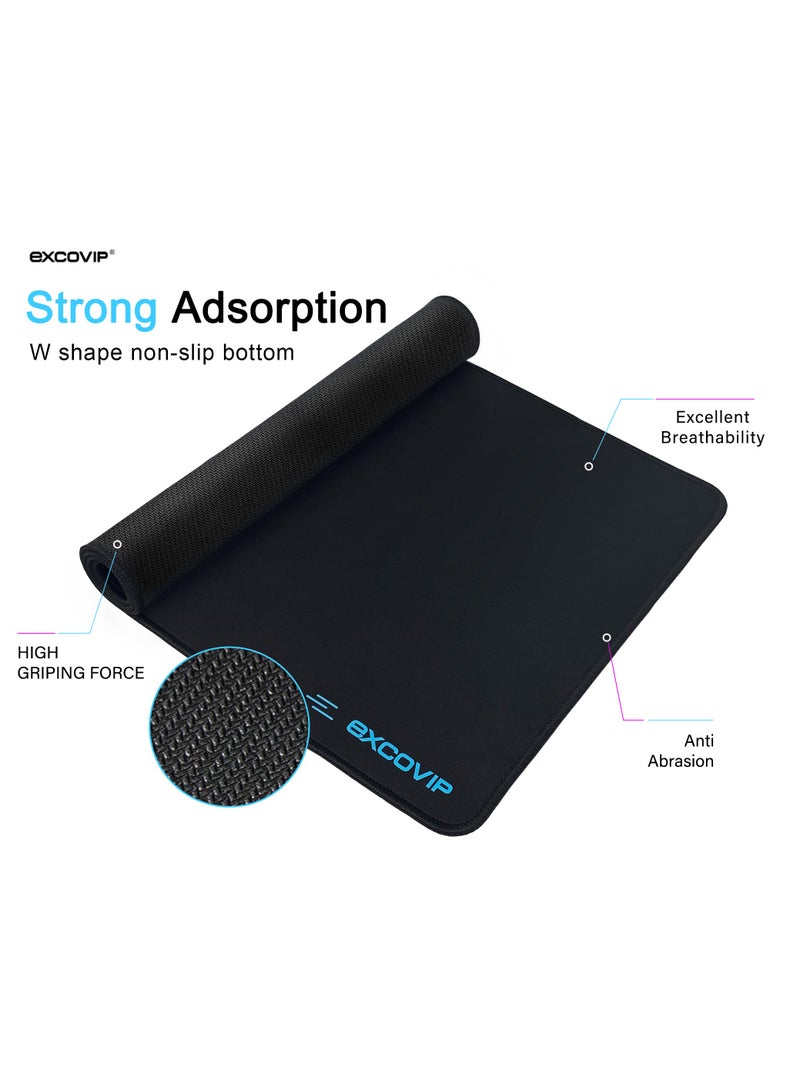 excovip Gaming Mouse Pad XL Extended Non-Slip Rubber Desk Mat with Stitched Edges 600x300mm Black for Home Office and Everyday Use - Image 2