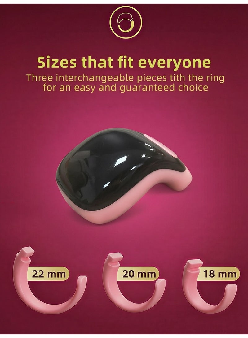 Slema Salam Smart Tasbih Ring – Counter up to 99999, Prayer Time Alerts, Tasbih Reminder, Long-Lasting Battery, Water & Dust Resistant (pink） - Image 2