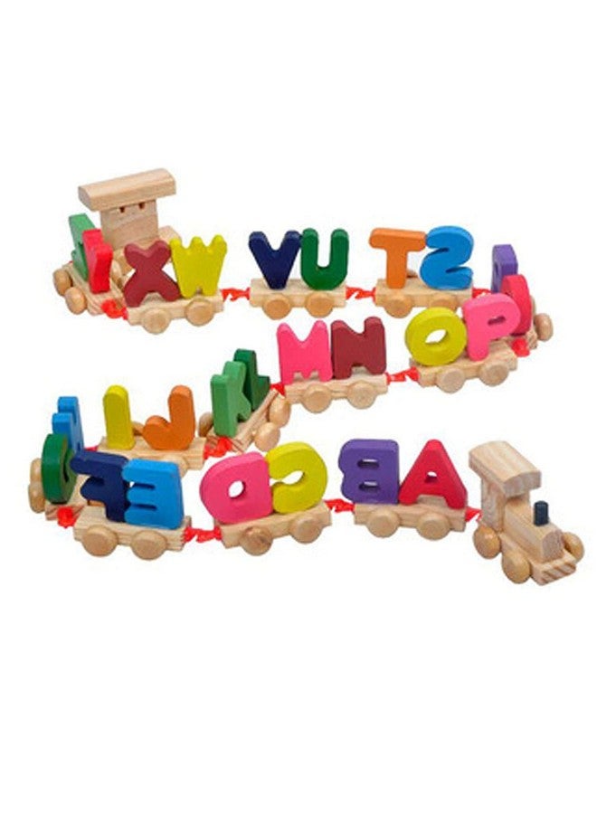Neotea Wooden Alphabet Letters Train A-Z English Vocabulary Building Train Set Early Educational Toys Kids 2+ Years for Boys & Girls Pack of 1 | Non-Toxic | Develop Fine Motor Skills | Multicolor - Image 3