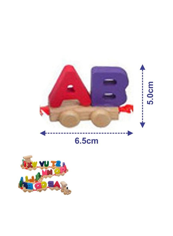 Neotea Wooden Alphabet Letters Train A-Z English Vocabulary Building Train Set Early Educational Toys Kids 2+ Years for Boys & Girls Pack of 1 | Non-Toxic | Develop Fine Motor Skills | Multicolor - Image 4