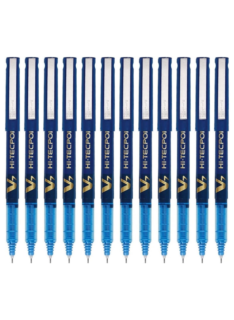 PILOT 12 قطعة من قلم V7 ذو الكرة الدوارة بالحبر الأزرق - Image 1