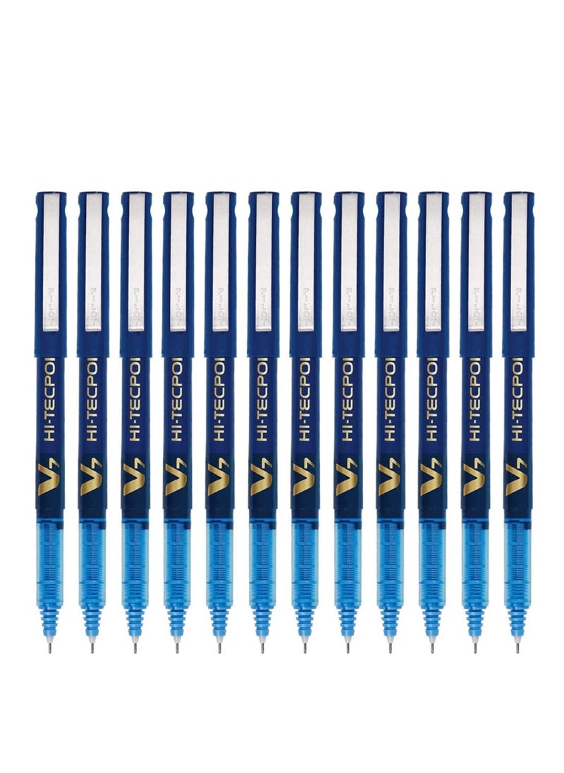 PILOT - 12-Piece V7 Fine Rollerball Pen Blue Ink - Image 1