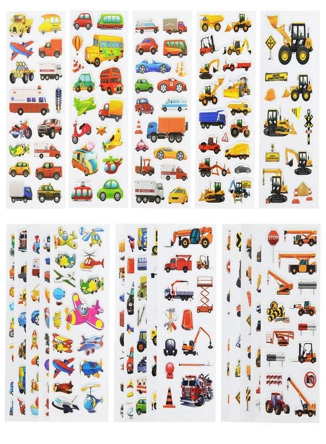 DaiUni 24 Sheets(400+) Car 3D Puffy Stickers for Toddlers Kids, Bulk Preschool Sticker Sheets for Reward, Craft, Scrapbooking - Image 1