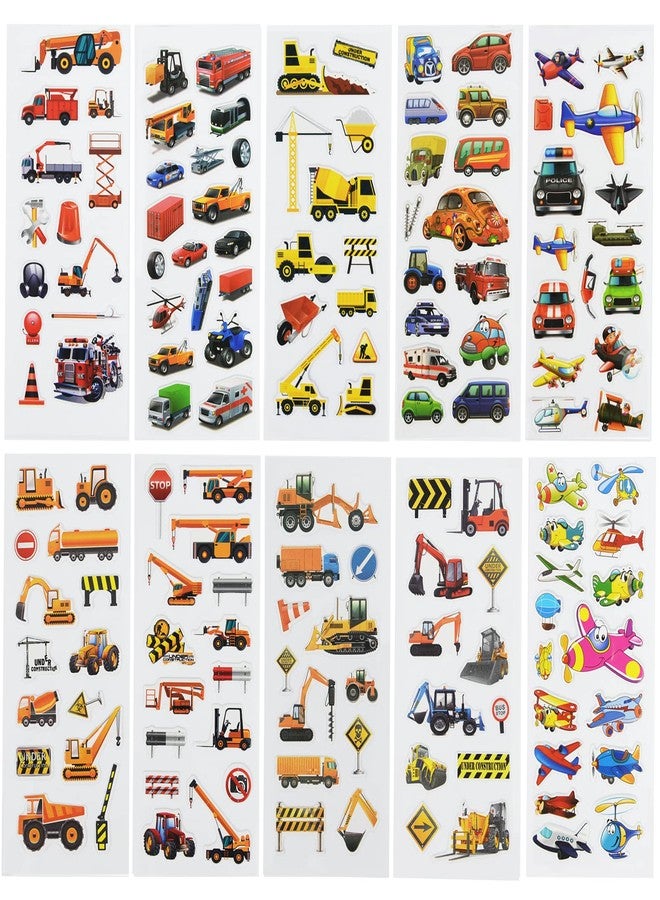 DaiUni 24 Sheets(400+) Car 3D Puffy Stickers for Toddlers Kids, Bulk Preschool Sticker Sheets for Reward, Craft, Scrapbooking - Image 3