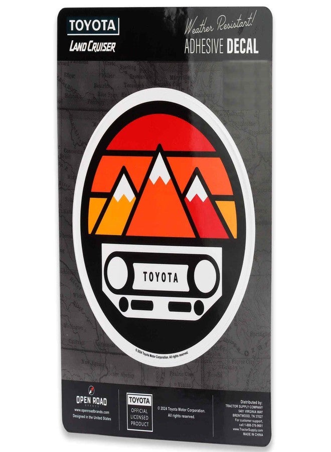 Open Road Brands Toyota Grille Sunset Mountain Adhesive Vinyl Decal - Fun Toyota Sticker Decal for Auto, Car, Truck or Laptop - Image 2