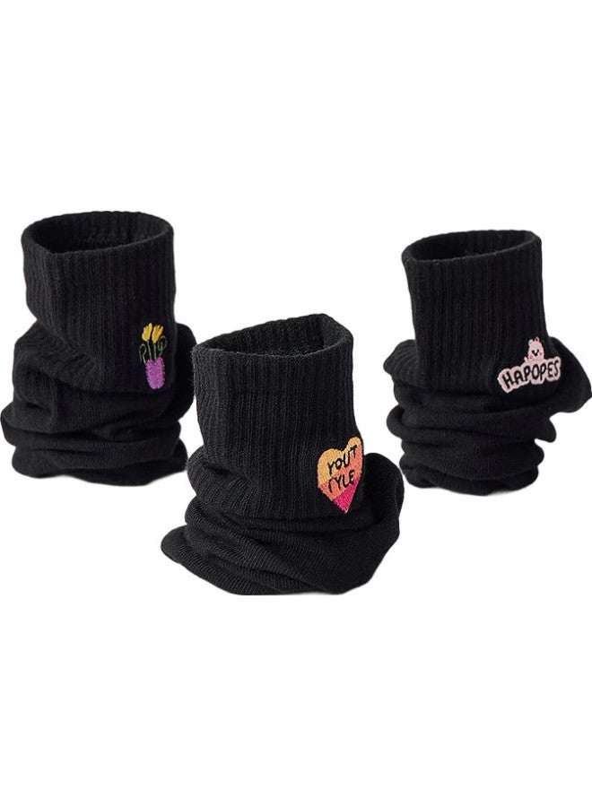 THREEGUN [Yinxiang Series] Women'S Socks, 100% Pure Cotton, Mid-Calf Socks, Trendy Embroidered Women'S Socks - Image 2