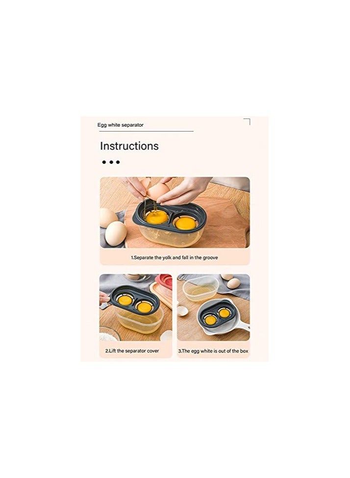 erorex Egg White Separator Yolk Filter Storage Box Food Grade Kitchen Gadgets Egg Separator Cooking Tool Extractor Baking Tools - Image 3