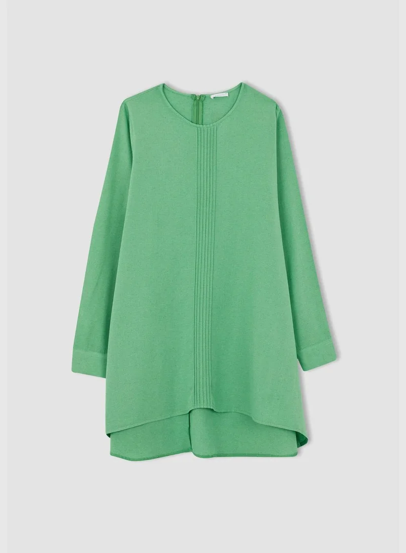 DeFacto Woman A-Line Woven Top Long Sleeve Tunic