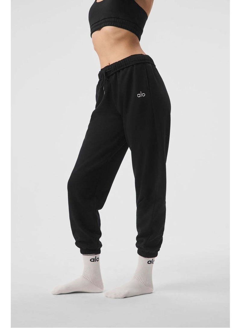 ألو سروال أسود مرتاح رياضي طوله كاحل - Image 1