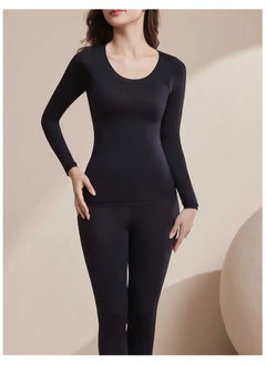 Generic Seamless Thermal Underwear Set for Women - Ultra-Soft, High Stretch, Anti-Static Base Layer with Long Sleeve Crew Neck Top & Pants  - Image 4