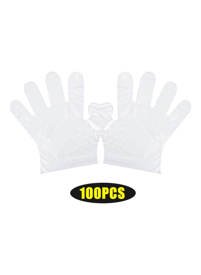 100-Piece Disposable Gloves Clear - Image 1
