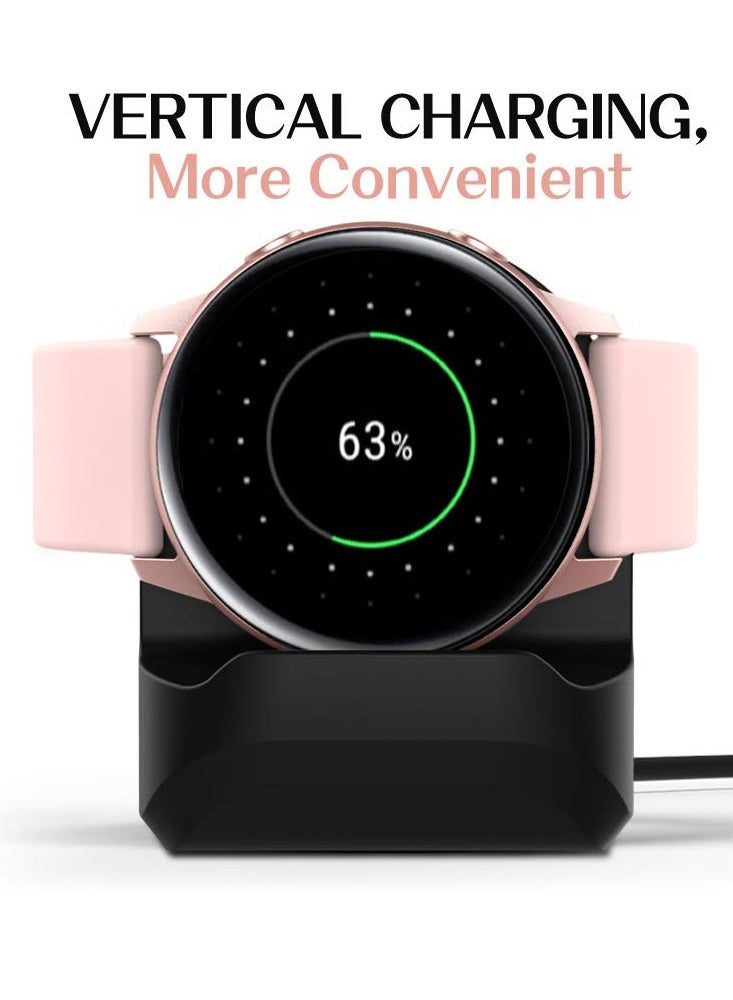 SYOSI Charger Stand for Samsung Galaxy Watch 4/4 Classic, Silicone Charging Stand Non-Slip Base Charger Dock for Galaxy Watch 3 45mm 41mm, for Galaxy Watch Active 2/1 44mm 40mm (Black) - Image 3