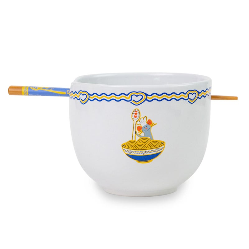 Silver Buffalo Disney Pixar Ratatouille 20-Ounce ceramic Ramen Bowl and chopstick Set  - Image 1