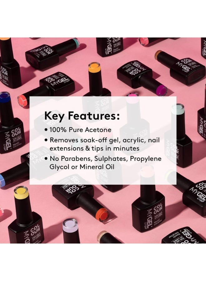 مايلي مزيل طلاء أظافر جل أسيتون نقي 100% 300 مل مناسب لأشعة فوق البنفسجية يزيل جميع أنواع طلاء الأظافر طلاء جل أكريليك أطراف الأظافر والغراء - Image 5