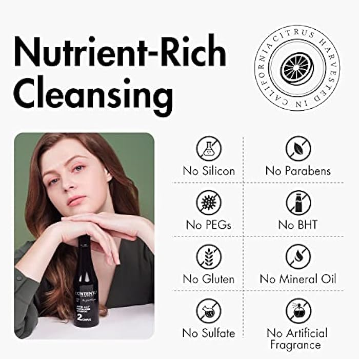 Contently Biotin Thickening Shampoo｜For Dry Scalp & Thinning Hair｜Purifying Shampoo To Repair & Strengthen Scalp｜Sulfate & Silicone Free 10.14 fl.oz - Image 3