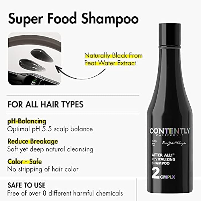 Contently Biotin Thickening Shampoo｜For Dry Scalp & Thinning Hair｜Purifying Shampoo To Repair & Strengthen Scalp｜Sulfate & Silicone Free 10.14 fl.oz - Image 2