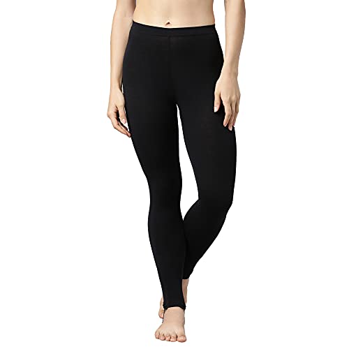 Enamor Women's Thermal Legging with Sweat Wicking and Antimicrobial Finish Slim Bottom (TH03_Black_S)-TH03-BLACK-S - Image 1