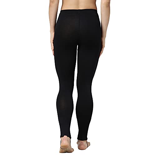 Enamor Women's Thermal Legging with Sweat Wicking and Antimicrobial Finish Slim Bottom (TH03_Black_S)-TH03-BLACK-S - Image 2