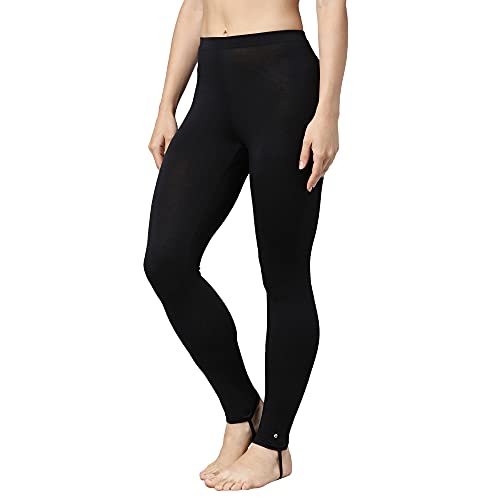 Enamor Women's Thermal Legging with Sweat Wicking and Antimicrobial Finish Slim Bottom (TH03_Black_S)-TH03-BLACK-S - Image 3