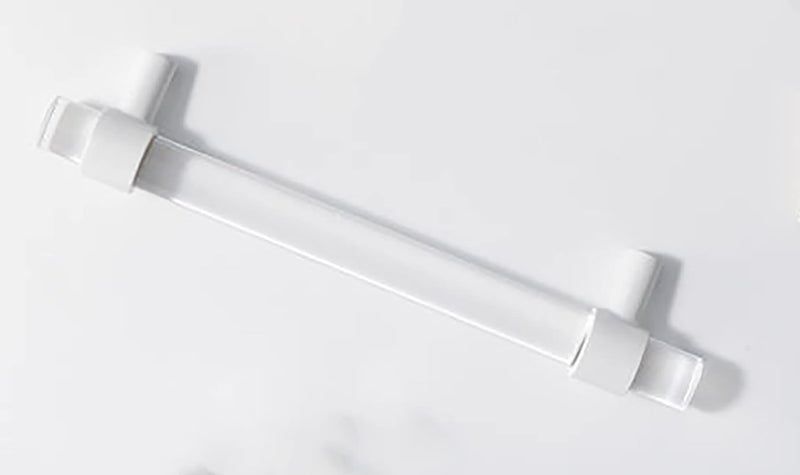 MANTARA مقبض درج شفاف أكريليك نحاس MANTARA A0009320 بأحجام متنوعة مقبض T بار أبيض لمجموعة من 1 - Image 1