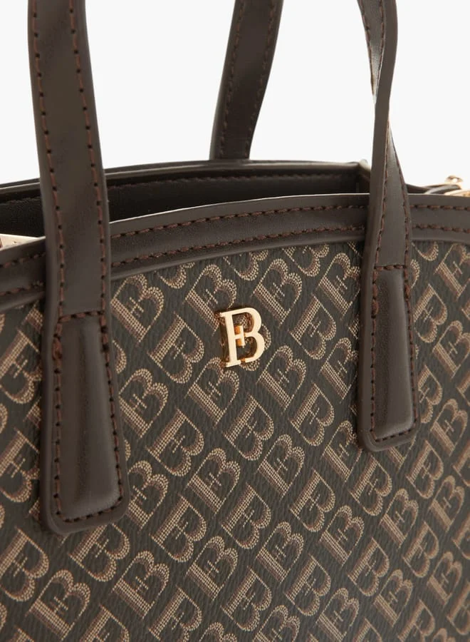Flora Bella By Shoexpress Women Monogram Tote Bag with Zip Closure