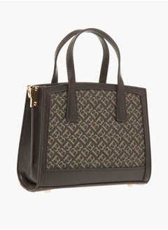 Flora Bella By Shoexpress Women Monogram Tote Bag with Zip Closure  - Image 3