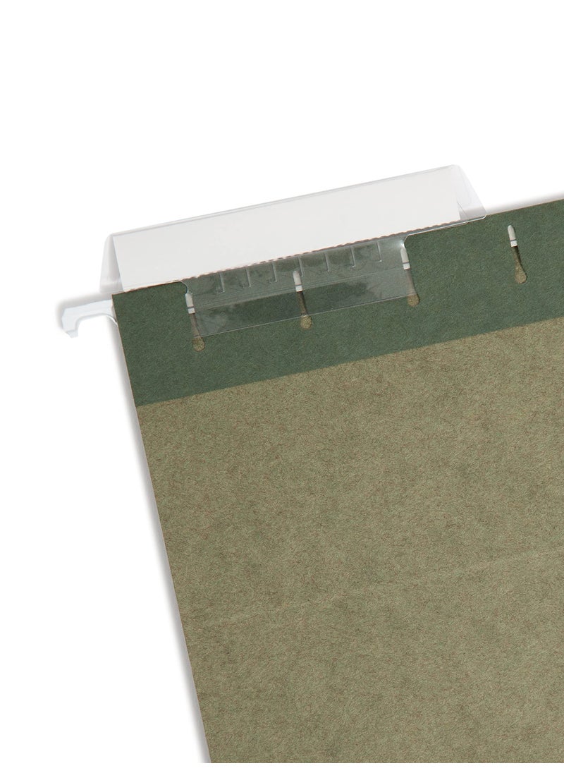 Smead Smead Hanging File Folder with Tab, 1/3-Cut Adjustable Tab, Letter Size, Standard Green, 25 per Box (64035)  - Image 2
