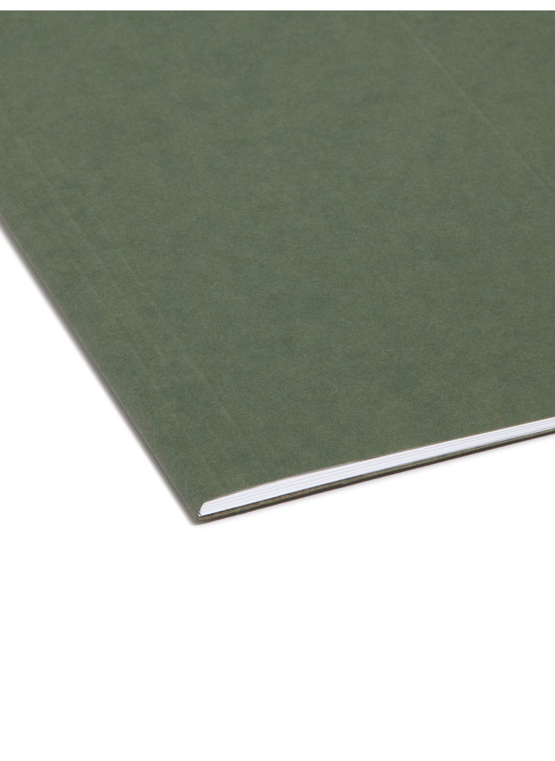 Smead Smead Hanging File Folder with Tab, 1/3-Cut Adjustable Tab, Letter Size, Standard Green, 25 per Box (64035)  - Image 5