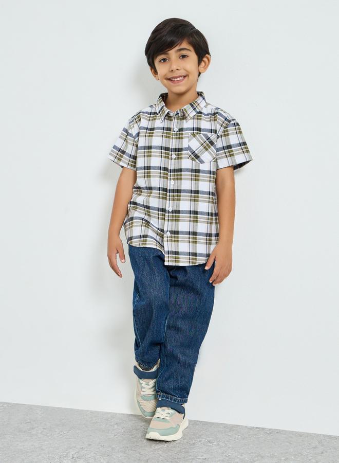 Styli Boys Checked Cotton Shirt - Image 4