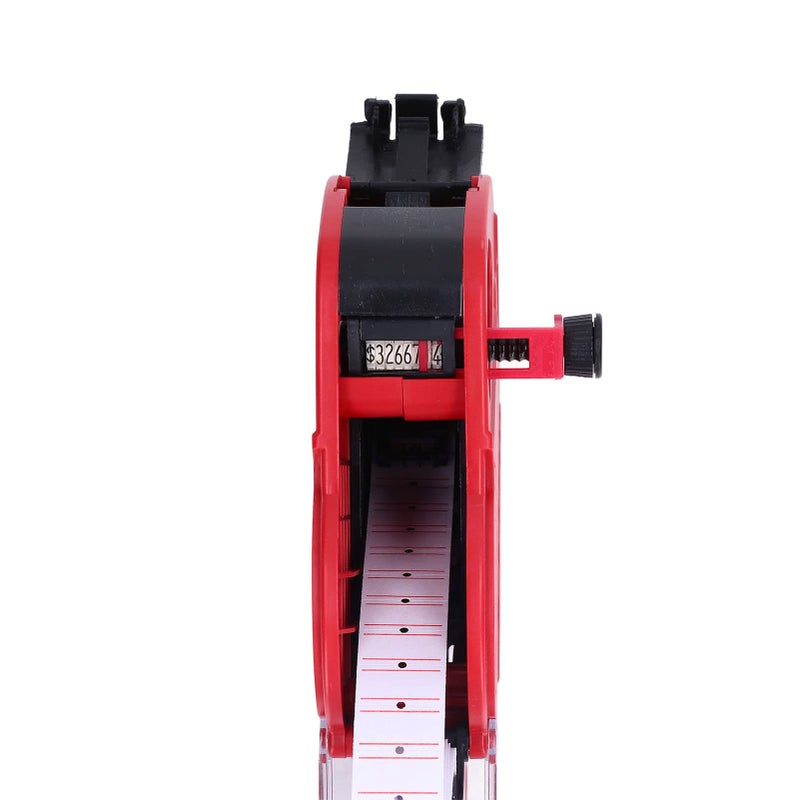 آلة وضع ملصقات الأسعار اليدوية الحمراء 8 أرقام ملصق سعر بلاستيكي لمخزون ملابس التجزئة - Image 4