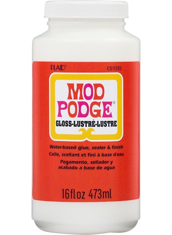 Mod Podge Gloss Waterbase Sealer, Glue (16-Ounce), CS11202 Finish, 16 oz - Image 1