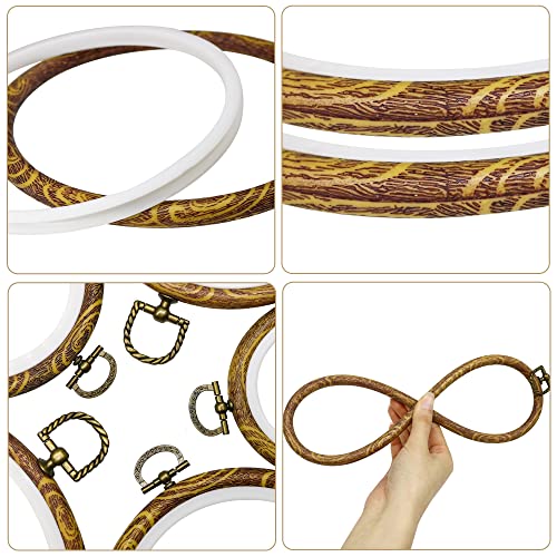 guofa 7'' Oval Embroidery Hoop for Cross Stitch, 5PCS 19CM Decorative Embroidery Frames for Displaying Artswork - Image 3