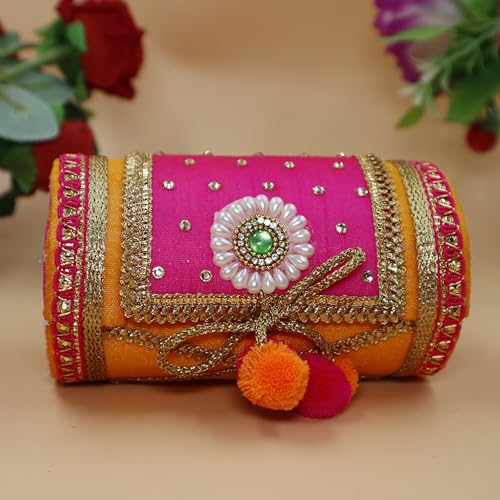 JAIPUR ACE Decorative Cash Box for Wedding Shagun Gift | Designer Money Box for Jewelry Bangles & Envelopes | Traditional Gift Box for Marriage, Festivals & Occasions | Assorted Colors (Pack of 1) - Image 1